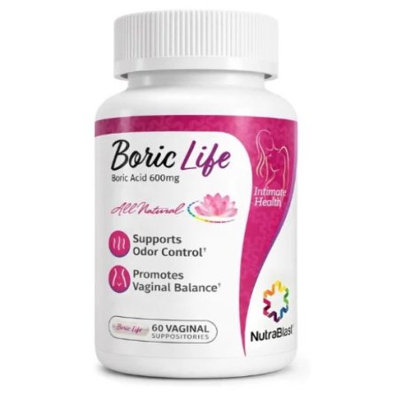 NutraBlast Boric Acid, 600 mg, 60 Vaginal Suppositories in Pakistan