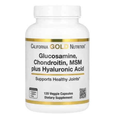 California Gold Nutrition, Glucosamine, Chondroitin, MSM Plus Hyaluronic Acid,  Capsules 