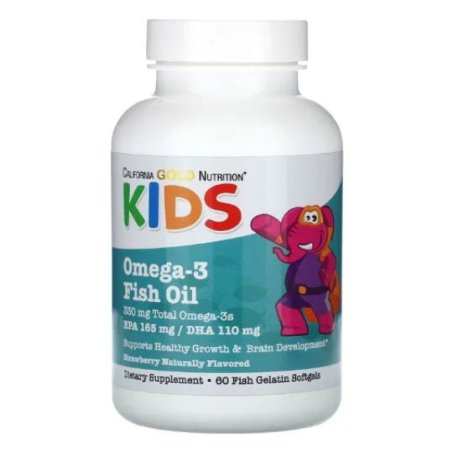 California Gold Nutrition, Kid’s Omega fish oil Softgels Capsules
