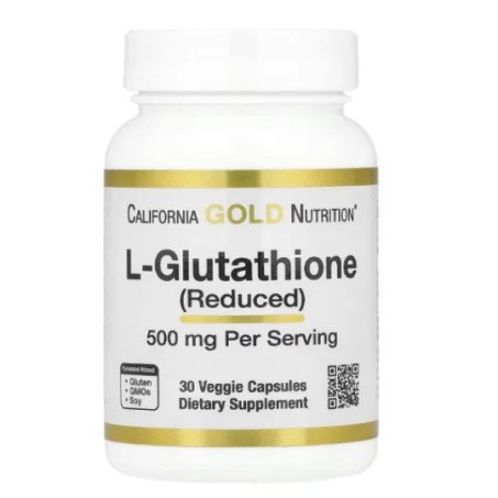 California Gold Nutrition L-Glutathione  500 mg 30 Capsules 