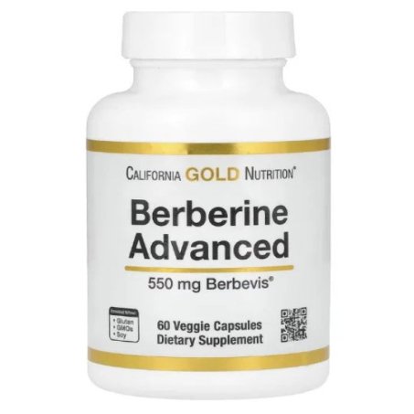California Gold Nutrition, Berberine Advanced 550 mg Capsules 