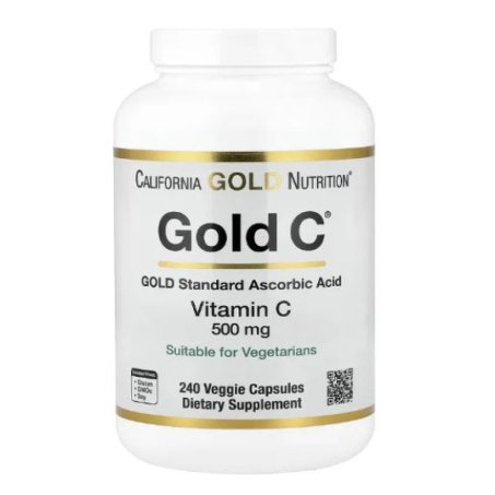 California Gold Nutrition Gold C  500 mg Vitamin C  Capsules 