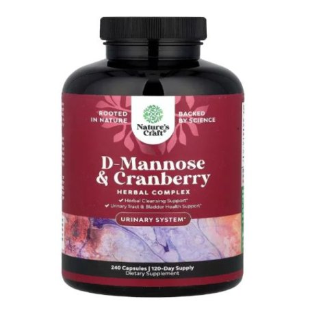 Nature's Craft, D-Mannose & Cranberry, Capsules