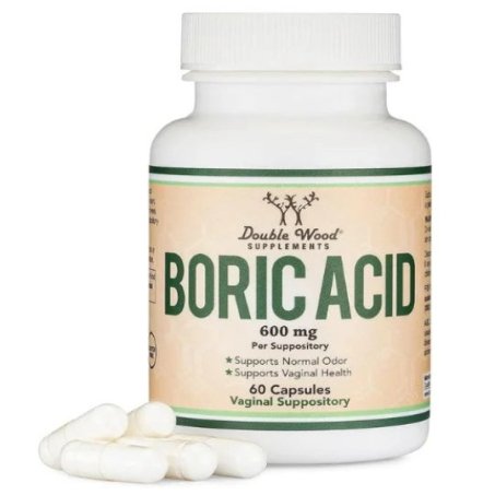 Double Wood Supplements Boric Acid 600 mg 60 Capsules