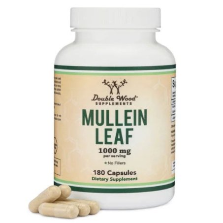 Double Wood Supplements, Mullein Leaf Extract, 1000 mg, Capsules