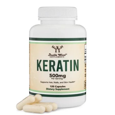 Double Wood Supplements, Keratin, 500 mg Capsules