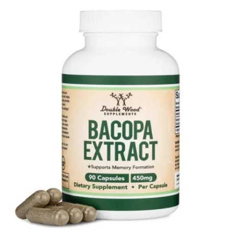 Double Wood Supplements, Bacopa Extract, 450 mg Capsules