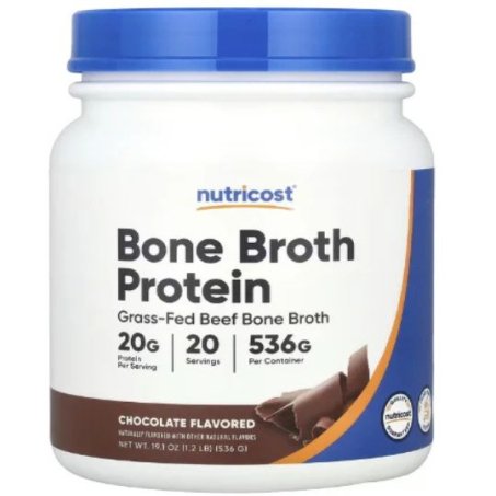 Nutricost, Bone Broth Protein, Chocolate, 1.2 lb (536 g) in Pakistan