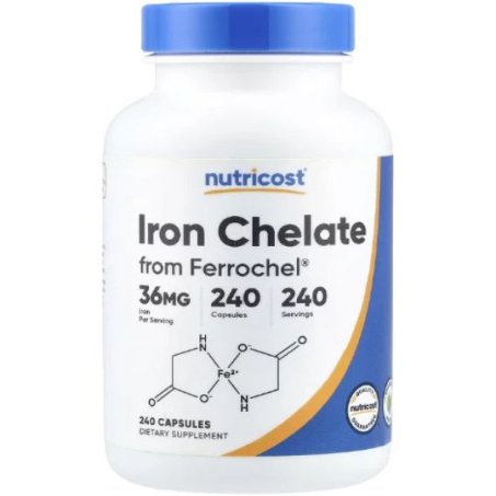 Nutricost, Iron Chelate From Ferrochel®, 36 mg, 240 Capsules in Pakistan