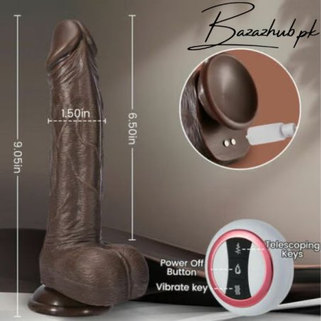 Wilson 8 Thrusting Vibrating & Swing Realistic Black Dildo