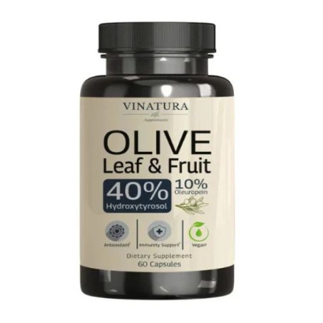 VINATURA Olive Leaf Fruit 40% Hydroxytyrosol Capsules 