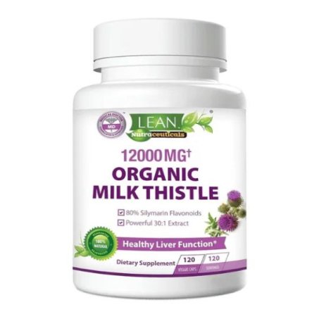 Lean Nutraceuticals Organic Milk Thistle Capsules