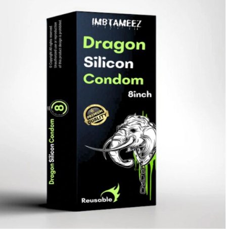  8 inch Dragon Silicon Reusable Condom
