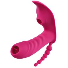  Sucking Heating  Wearable Clitoral  Anal Bead Vibrator