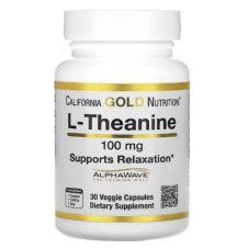 California Gold Nutrition, L-Theanine 100 mg Capsules