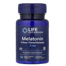 Life Extension, Melatonin, 6 Hour Timed Release, 3 mg, Tablets 