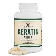 Double Wood Supplements, Keratin, 500 mg Capsules